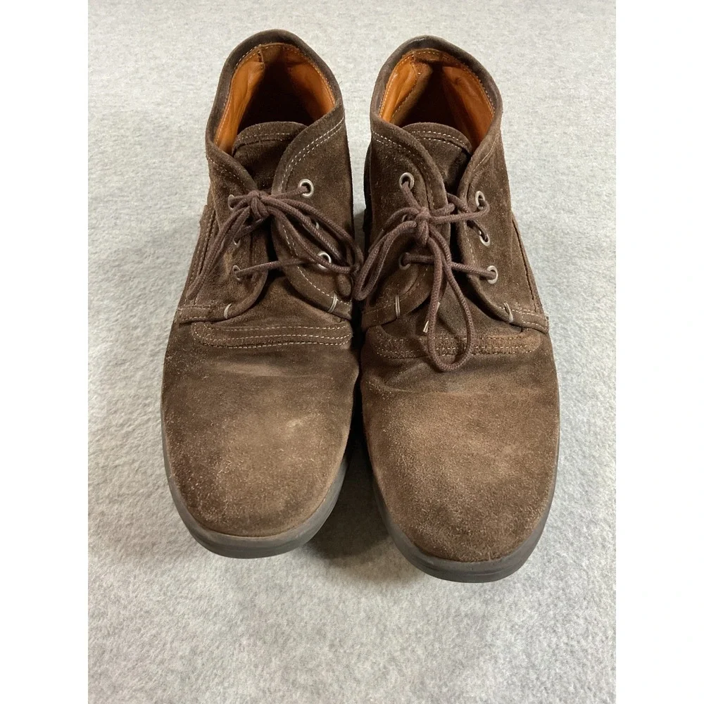 John Varvatos Mens Brown Suede Chukka Boots Vibram Sole F2400R2 Size 9